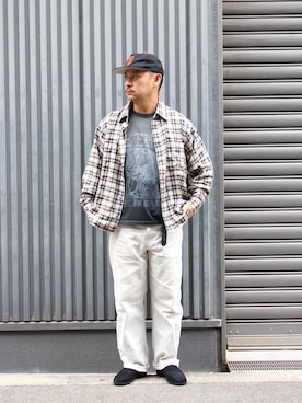 「WISM（ウィズム）のアイテム」を使った、タッキーさん（メンズ・171cm）の夏コーディネート