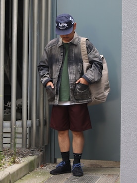 「BLOHM（ブローム）のBLOHM / ブローム BL-53 DESERT ONE（その他シューズ、ブラック系）」を使った、タッキーさん（メンズ・171cm）の春コーディネート