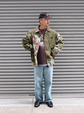 「BRAIN DEAD（ブレインデット）のアイテム（トップス）」を使った、タッキーさん（メンズ・171cm）の春コーディネート