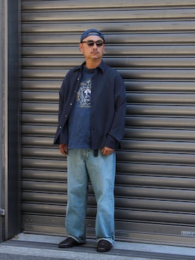 「WISM（ウィズム）のアイテム」を使った、タッキーさん（メンズ・171cm）の夏コーディネート
