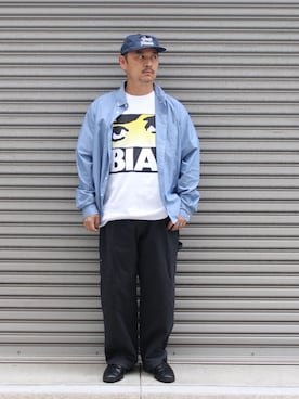 「BLOHM（ブローム）のBLOHM / ブローム BL-07CR/STORE SLIP（スリッポン、ブラック系）」を使った、タッキーさん（メンズ・171cm）の春コーディネート