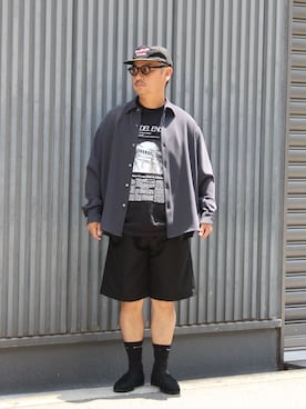 「WISM（ウィズム）のアイテム」を使った、タッキーさん（メンズ・171cm）の夏コーディネート