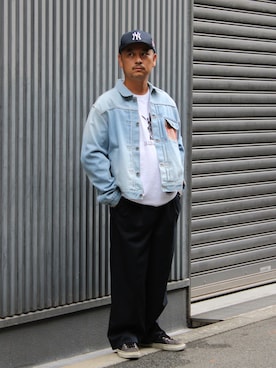 「WISM(ウィズム)のアイテム」を使った、タッキーさん(メンズ・171cm)の夏コーディネート