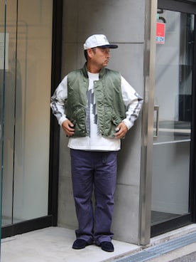 「C.E（シーイー）のアイテム」を使った、タッキーさん（メンズ・171cm）の秋コーディネート