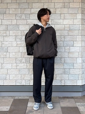 「BRIEFING（ブリーフィング）のアイテム（バッグ）」を使った、らいむさん（メンズ・170cm）の冬コーディネート