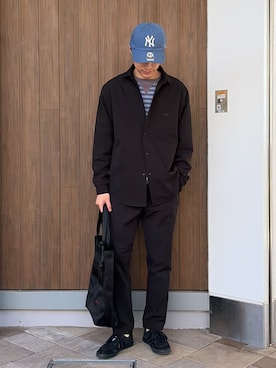「BRIEFING（ブリーフィング）のアイテム（バッグ）」を使った、らいむさん（メンズ・170cm）の冬コーディネート