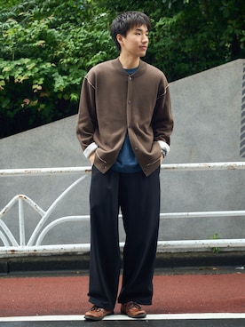 「B.C STOCK（ベーセーストック）のマットウース オーバーパンツ（その他パンツ、ブラック系）」を使った、らいむさん（メンズ・170cm）の夏コーディネート