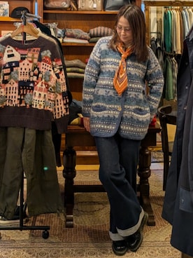 「Massimo Duttiのアイテム」を使った、Kikkaさん（レディース・168cm）の冬コーディネート