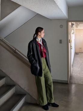 「CELINE（セリーヌ）のアイテム」を使った、Kikkaさん（レディース・168cm）の冬コーディネート