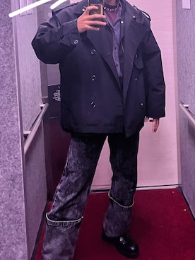 「アイテム（トレンチコート）」を使った、しょーや/照夜さん（メンズ・179cm）の冬コーディネート