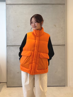 「かぐれ（カグレ）のコットンクロップドパンツ（その他パンツ、ホワイト系）」を使った、eruさん（レディース・158cm）の秋コーディネート