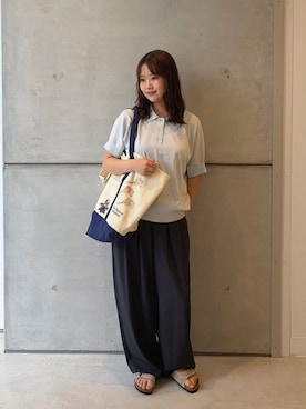 「URBAN RESEARCH DOORS（アーバンリサーチドアーズ）のアイテム（ニット/セーター）」を使った、eruさん（レディース・158cm）の夏コーディネート