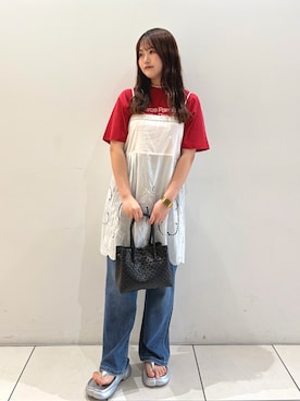 「URBAN RESEARCH（アーバンリサーチ）のアイテム（Tシャツ/カットソー）」を使った、eruさん（レディース・158cm）の夏コーディネート