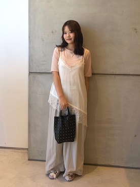 「RODE SKO（ロデスコ）のアイテム」を使った、eruさん（レディース・158cm）の夏コーディネート