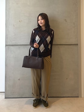 「アイテム（ベスト）」を使った、eruさん（レディース・158cm）の秋コーディネート