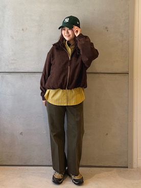「URBAN RESEARCH DOORS（アーバンリサーチドアーズ）のスウェードライクブルゾン 26AW（ブルゾン、ブラウン系）」を使った、eruさん（レディース・158cm）の秋コーディネート