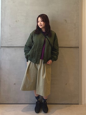 「EKAL（エカル）のアイテム」を使った、eruさん（レディース・158cm）の秋コーディネート