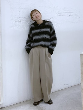 「アイテム（スウェットパンツ）」を使った、kimkim1204さん（レディース・165cm・30代）の冬コーディネート