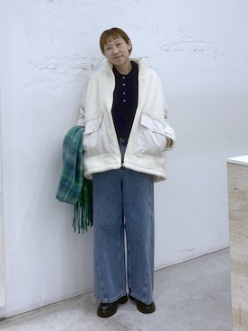 「アイテム（サンダル）」を使った、kimkim1204さん（レディース・165cm・30代）の冬コーディネート