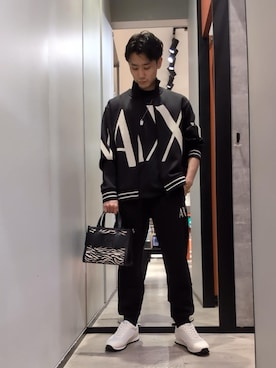 「ARMANI EXCHANGE（アルマーニエクスチェンジ）のアイテム（Tシャツ/カットソー）」を使った、AOさん（メンズ・170cm）の夏コーディネート