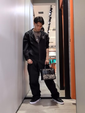 「ARMANI EXCHANGE（アルマーニエクスチェンジ）のアイテム（Tシャツ/カットソー）」を使った、AOさん（メンズ・170cm）の夏コーディネート
