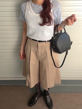 「RAGEBLUE（レイジブルー）のアイテム」を使った、umekoさん（レディース・163cm）の夏コーディネート