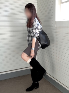 「Aunely（オーネリー）のアイテム（シャツ/ブラウス）」を使った、umekoさん（レディース・163cm）の夏コーディネート