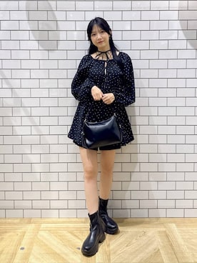 「LOWRYS FARM（ローリーズファーム）のアイテム（ハンドバッグ）」を使った、りいあさん（レディース・165cm）の秋コーディネート