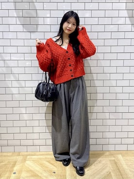 「LOWRYS FARM（ローリーズファーム）のアイテム（その他パンツ）」を使った、りいあさん（レディース・165cm）の秋コーディネート