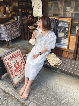 「croire（クルア）のアイテム」を使った、みぎみみさん（レディース・161cm）の夏コーディネート