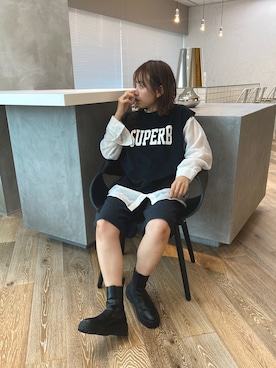 「epnok（エプノック）のアイテム」を使った、みぎみみさん（レディース・161cm）の秋コーディネート