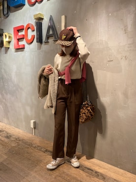 「PairPair（ペアペア）のアイテム（バッグ）」を使った、みぎみみさん（レディース・161cm）の春コーディネート