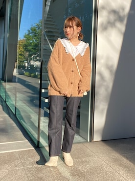 「epnok（エプノック）のアイテム」を使った、みぎみみさん（レディース・161cm）の秋コーディネート