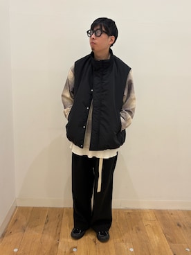 「アイテム（その他アウター、ブラック系）」を使った、＊キミヲ＊さん（メンズ・174cm）の冬コーディネート