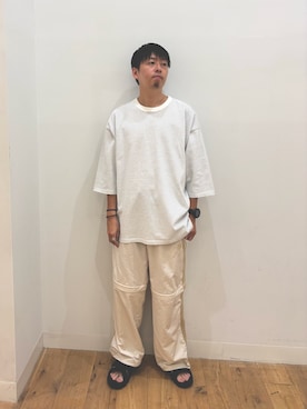 「アイテム（カーゴパンツ）」を使った、＊キミヲ＊さん（メンズ・174cm・30代）の夏コーディネート