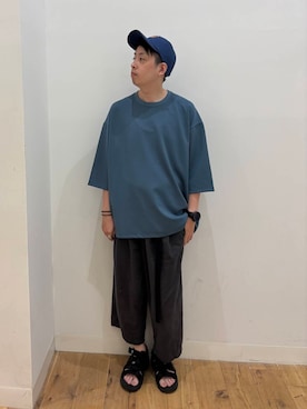 「SMELLY（スメリー）のアイテム（キャップ）」を使った、＊キミヲ＊さん（メンズ・174cm）の夏コーディネート