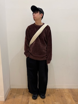 「アイテム（バッグ、ホワイト系）」を使った、＊キミヲ＊さん（メンズ・174cm）の冬コーディネート