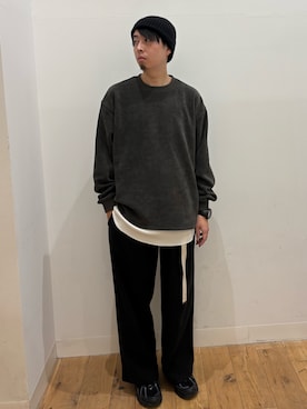 「アイテム（ニットキャップ/ビーニー）」を使った、＊キミヲ＊さん（メンズ・174cm）の冬コーディネート