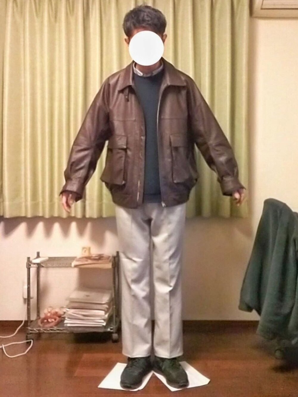 「FREAK'S STOREのフェイクレザーブルゾン（ブルゾン、ブラウン系）」を使った、Katzさん（メンズ・179cm）の冬コーディネートの1枚目の写真