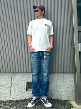「アイテム（キャップ）」を使った、タケウチ☆ボンバイエさん（メンズ・173cm）の秋コーディネート