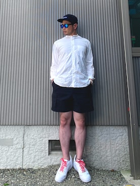 「AIR FORCE 1」｜「アイテム（その他）」を使った、タケウチ☆ボンバイエさん（メンズ・173cm）の夏コーディネート