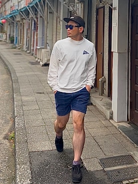 「アイテム（モカシン/デッキシューズ）」を使った、タケウチ☆ボンバイエさん（メンズ・173cm）の秋コーディネート