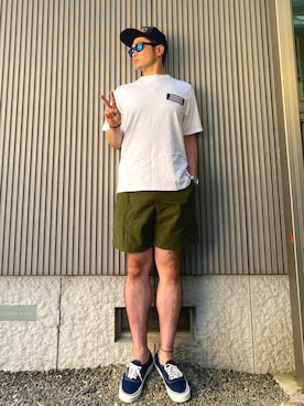 「バックプリント」｜「アイテム（福袋/福箱）」を使った、タケウチ☆ボンバイエさん（メンズ・173cm）の秋コーディネート