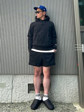 「アイテム（サンダル）」を使った、タケウチ☆ボンバイエさん（メンズ・173cm）の秋コーディネート