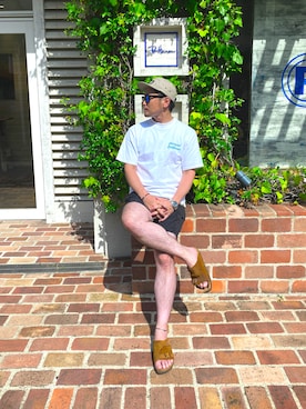 「夏のTシャツフェス」｜タケウチ☆ボンバイエさん（メンズ・173cm）の夏コーディネート