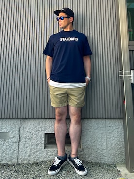 「アイテム（キャップ）」を使った、タケウチ☆ボンバイエさん（メンズ・173cm）の夏コーディネート