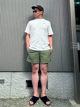 「アイテム（サンダル）」を使った、タケウチ☆ボンバイエさん（メンズ・173cm）の夏コーディネート