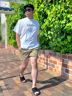 「アイテム（キャップ）」を使った、タケウチ☆ボンバイエさん（メンズ・173cm）の夏コーディネート