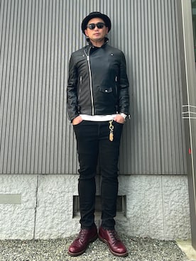 「OVERRIDE（オーバーライド）のアイテム」を使った、タケウチ☆ボンバイエさん（メンズ・173cm）の夏コーディネート