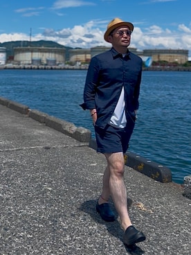 「五色丼のアイテム（その他、その他）」を使った、タケウチ☆ボンバイエさん（メンズ・173cm）の夏コーディネート